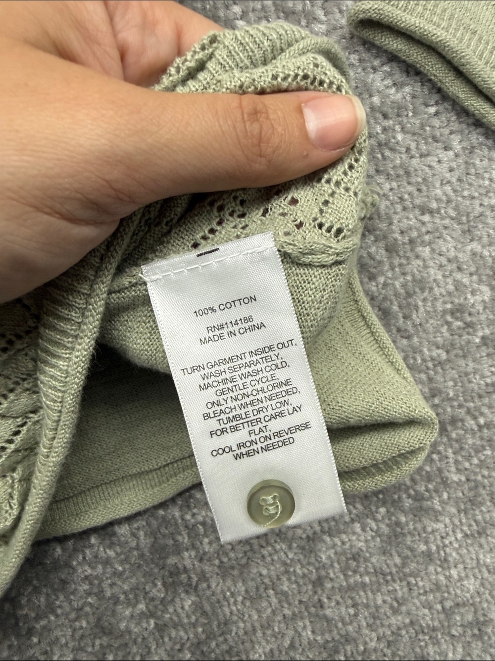 NWT FRYE Long Sleeve Button Up Sweater Cardigan Seagrass Green Womens XL - Picture 6 of 9